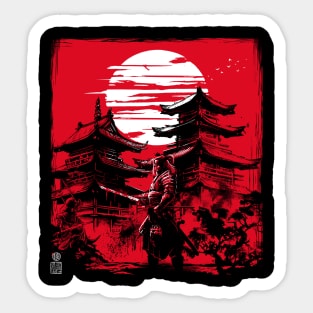 Samurai warrior in feudal Japan Sticker